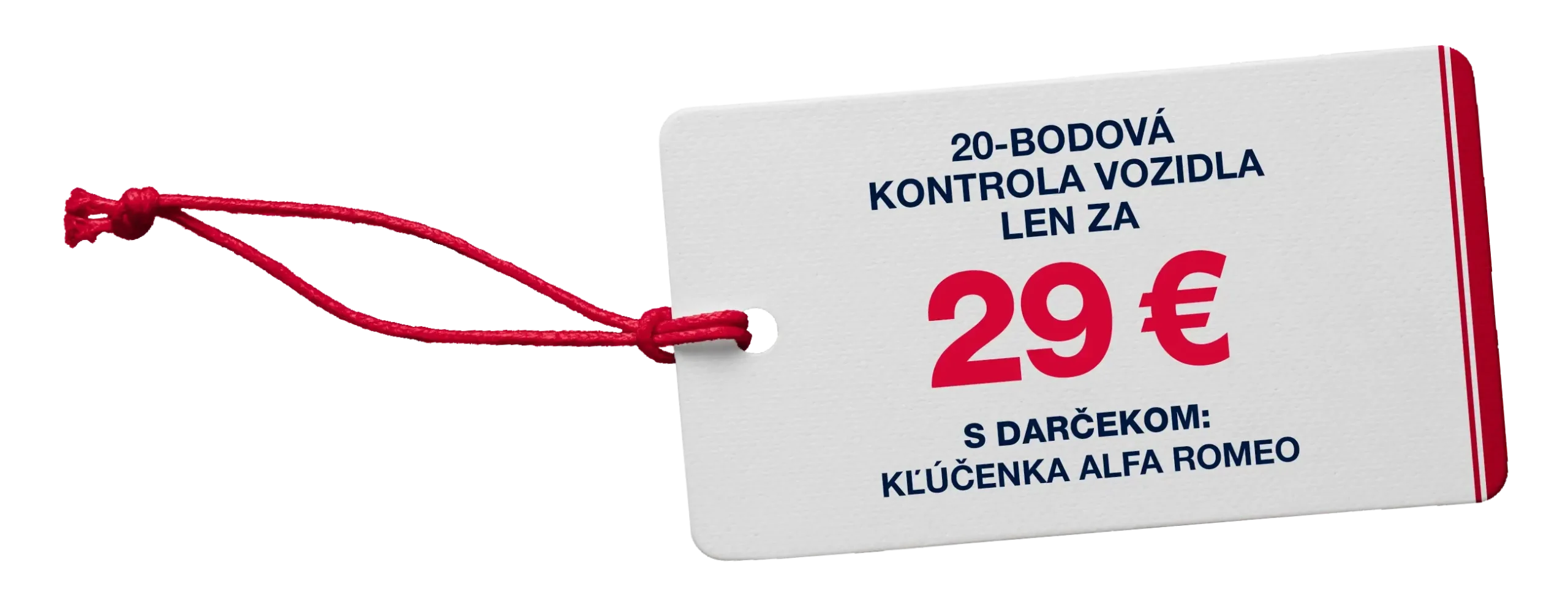 Cenovka 20-bodovej bezpečnostnej kontroly vozidla Alfa Romeo za 29 € s darčekom kľúčenky v BEGAM Trnava