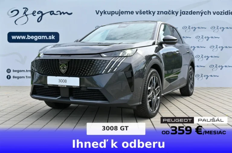 Peugeot 3008 NEW 3008 GT Hybrid 145k e-DCS6 (MHEV) | Begam Trnava