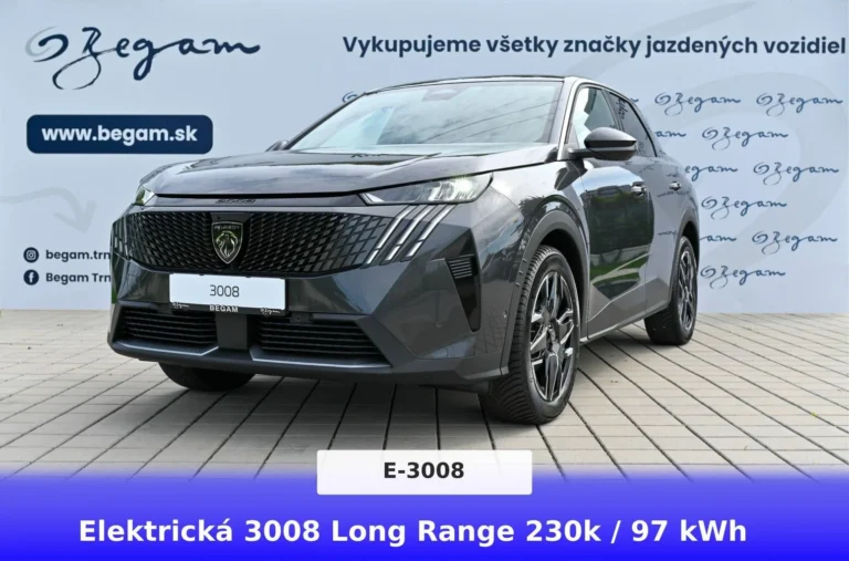 Peugeot 3008 E-3008 ALLURE Electric Long Range 230k 97 kWh | Begam Trnava
